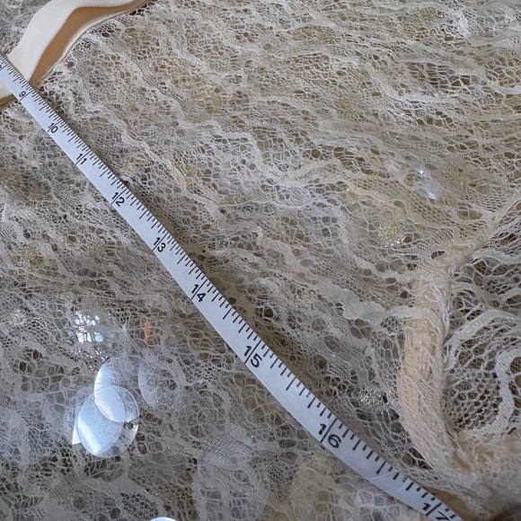 Sequin Lace Button-Up Blouse - Picture 9 of 14